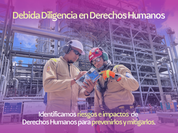 Debida diligencia en derechos humanos. Identificamos riesgos e impactos de derechos humanos para prevenirlos y mitigarlos
