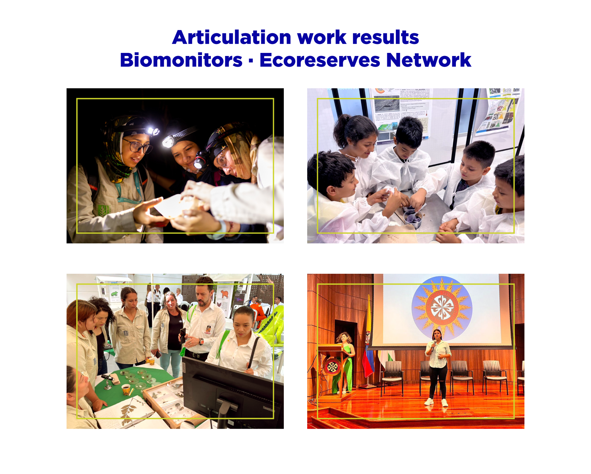 Articulation work results · Biomonitors · Ecoreserves Network