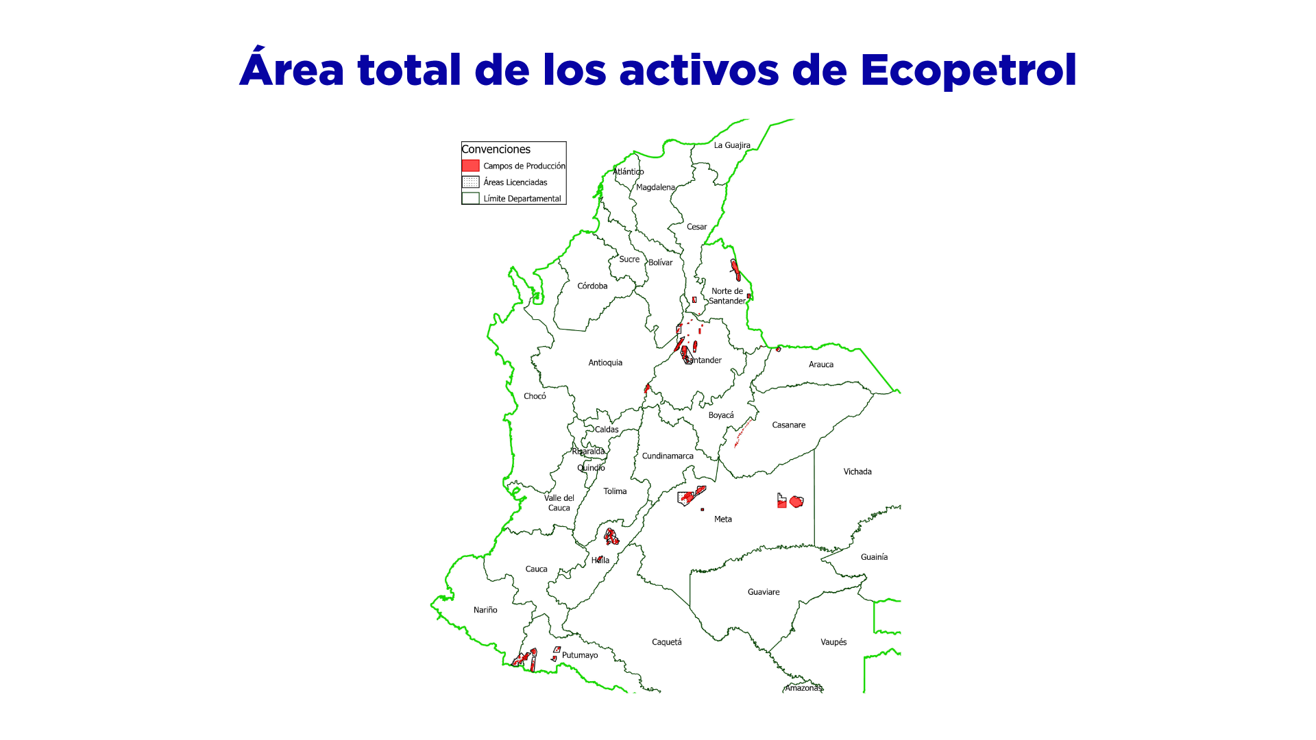Área total de los activos de Ecopetrol