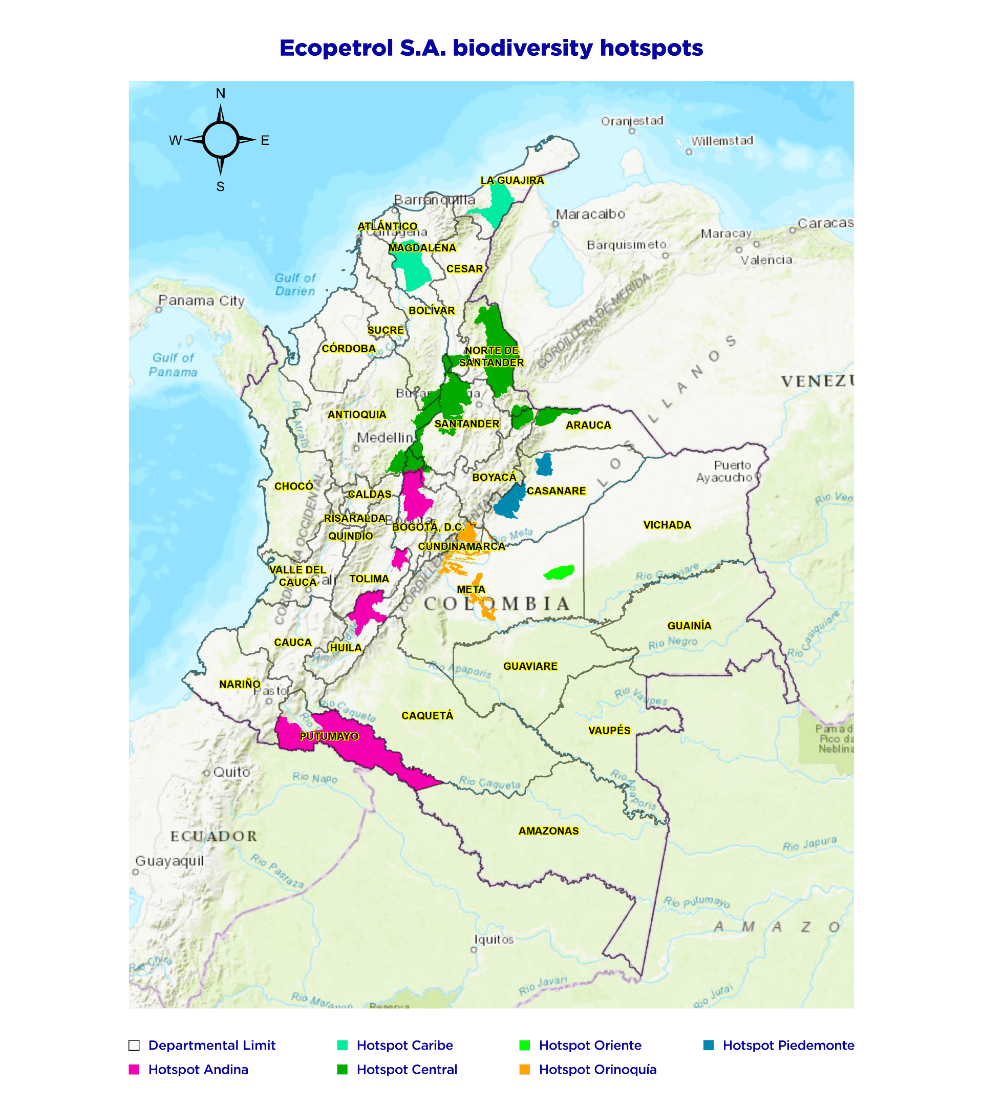 Ecopetrol SA biodiversity hotspots